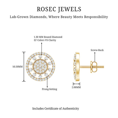 Certified Diamond Statement Ear Studs