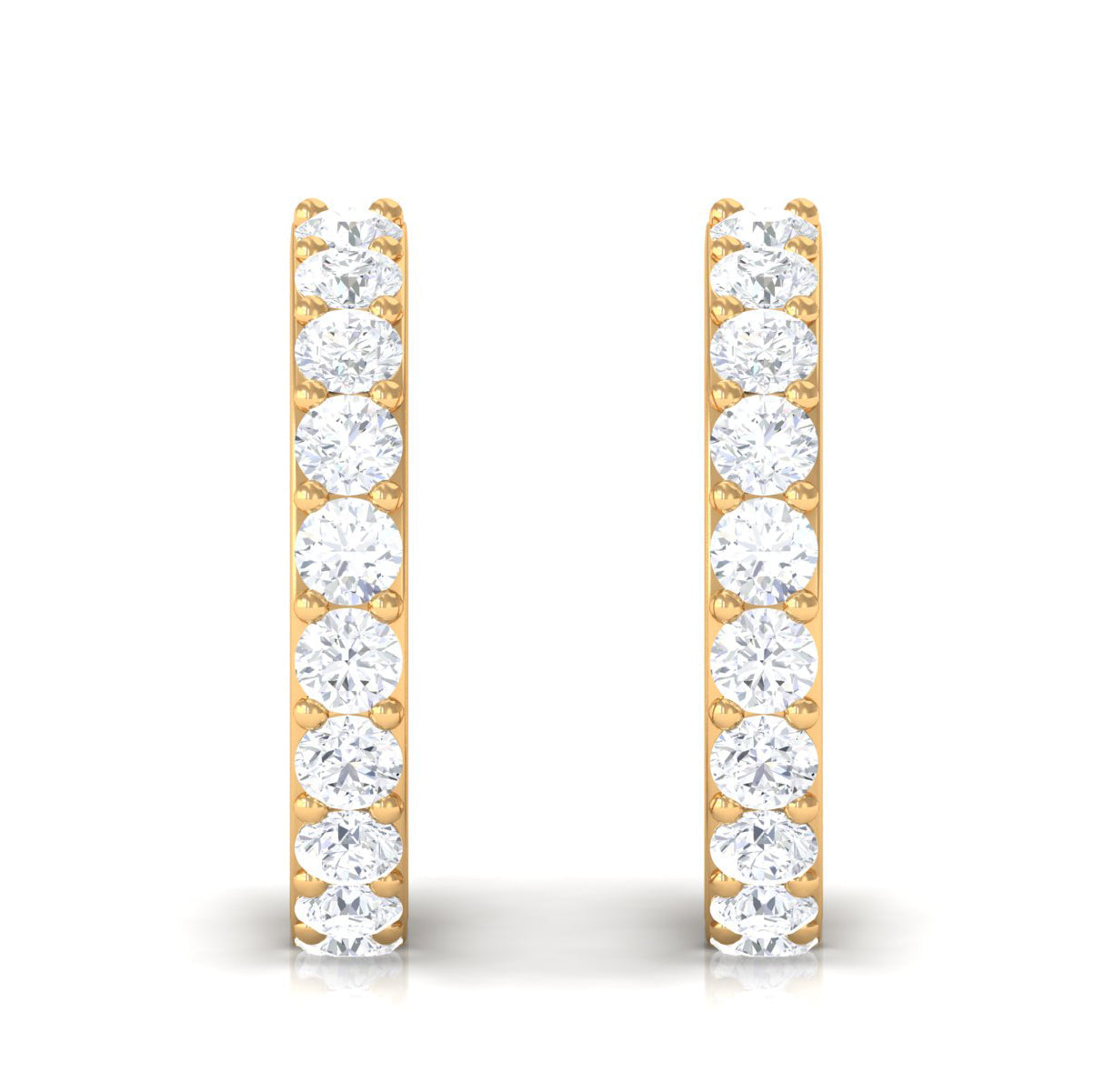 Certified Diamond Small Hoop Earrings