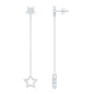 Certified Diamond Star Chain Earrings