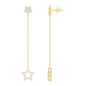 Certified Diamond Star Chain Earrings