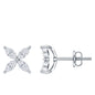 Marquise Shape Moissanite Flower Stud Earrings