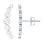Natural Diamond Climber Earrings with Screw Back