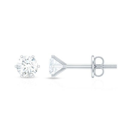 Real Diamond Solitaire Martini Stud Earrings