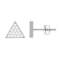 Genuine Diamond Triangle Stud Earrings