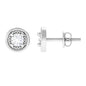 Genuine Diamond Vintage Stud Earrings with Screw Back