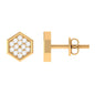 Minimal Diamond Geometric Earrings for Everyday