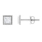 0.3 Carat Real Diamond Solitaire Beaded Stud Earrings