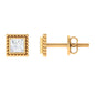 0.3 Carat Real Diamond Solitaire Beaded Stud Earrings