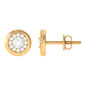 Certified Real Diamond Cluster Stud Earrings with Screw Back