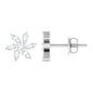 Natural Diamond Flower Earrings for Everyday