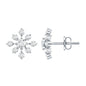 Certified Moissanite Floral Stud Earrings for Women