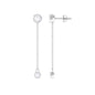 Certified Moissanite Long Chain Dangle Earrings