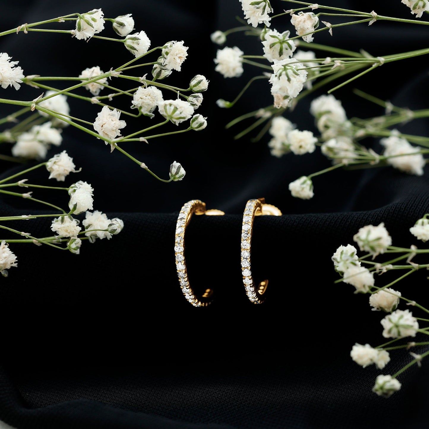 Certified Moissanite Hoop Earrings