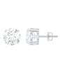 4.2 Carat Round Cut Moissanite Solitaire Stud Earrings