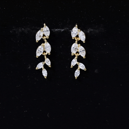 Marquise Cut Moissanite Bridal Dangle Earrings