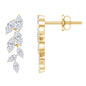 Marquise Cut Moissanite Bridal Dangle Earrings