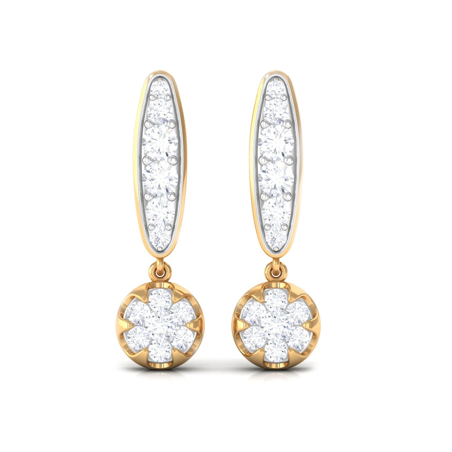 Classic Moissanite Bar Drop Earrings