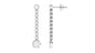 Round Moissanite Dangle Chain Earrings