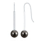 15 Carat Tahitian Pearl Dangle Earrings with Diamond Stones