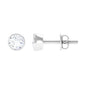 Bezel Set Round Shape Solitaire Moissanite Stud Earrings