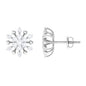 Moissanite Floral Cluster Stud Earrings