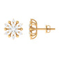 Moissanite Floral Cluster Stud Earrings