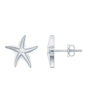 Bezel Set Round Moissanite Starfish Stud Earrings