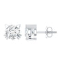 1 CT Solitaire Moissanite Cat Stud Earrings with Screw Back
