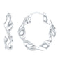 Lab Grown Diamond Twisted Hoop Earrings with Snap Back