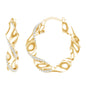 Lab Grown Diamond Twisted Hoop Earrings with Snap Back