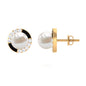 Classic Freshwater Pearl Stud Earrings with Diamond