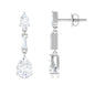 Certified Moissanite Dangle Earrings for Bride