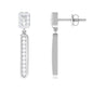 Certified Moissanite Bar Dangle Earrings for Women