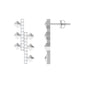 Art Deco Inspired Pave Moissanite Bar Stud Earrings