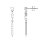 Moissanite Minimal Dangle Earrings with Screw Back