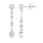 Certified Moissanite Wedding Dangle Earrings For Bride