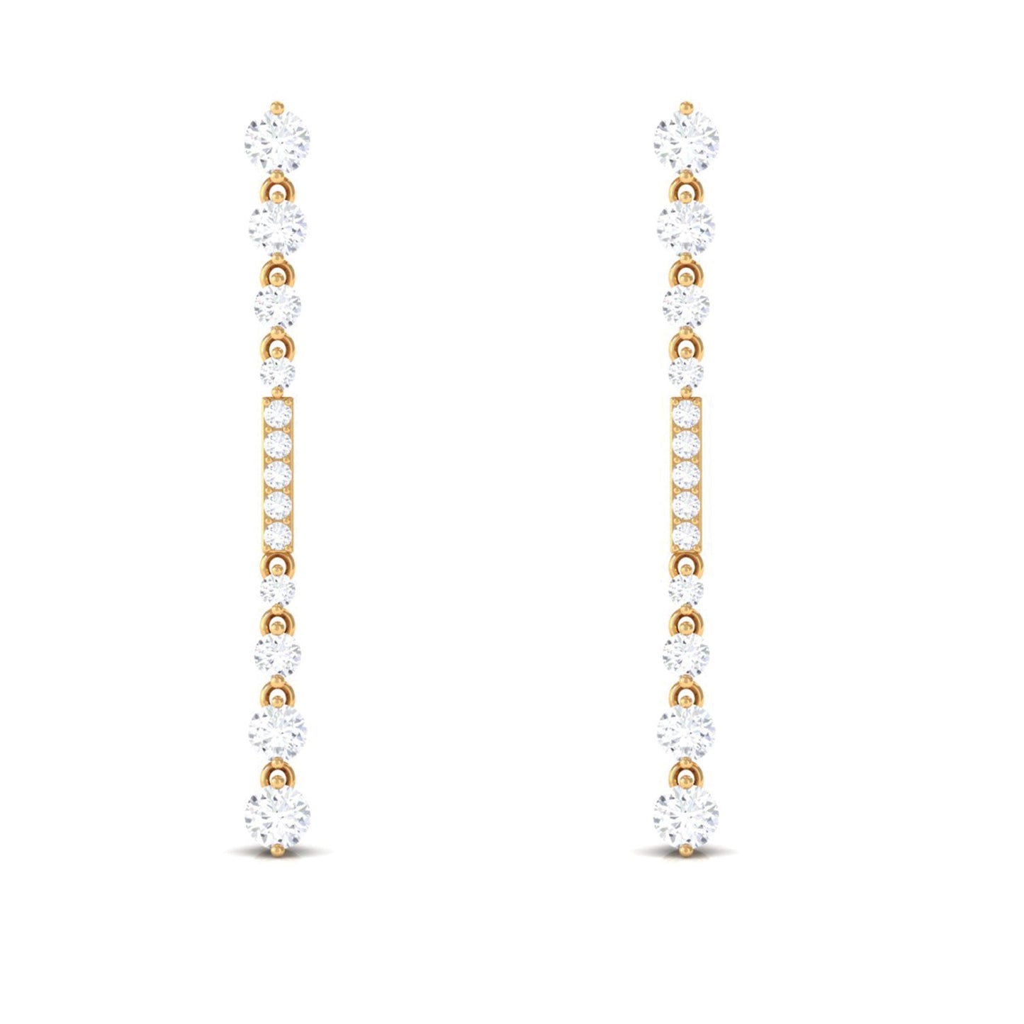 Certified Moissanite Simple Dangle Earrings
