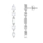Certified Moissanite Bridal Dangle Earrings for Women