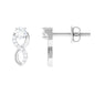 Certified Moissanite Infinity Stud Earrings for Women