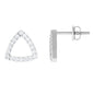 Certified Moissanite Triangle Stud Earrings for Women