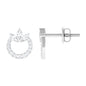 Moissanite Circle Eternity Stud Earrings