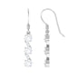 Round Moissanite Three Stone Dangle Drop Earrings