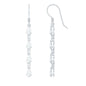 Pear and Round Cut Moissanite Dangle Earrings with Fish Hook