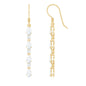 Pear and Round Cut Moissanite Dangle Earrings with Fish Hook