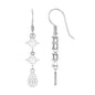 Certified Moissanite Dangle Earrings with Fish Hook