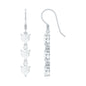 Heart and Round Shape Moissanite Dangle Earrings