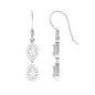 Pear and Round Cut Moissanite Dangle Earrings