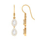 Pear and Round Cut Moissanite Dangle Earrings