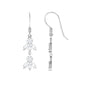 Certified Moissanite Dangling Earrings with Fish Hook