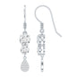 1 Carat Moissanite Dangle Earrings with Fish Hook